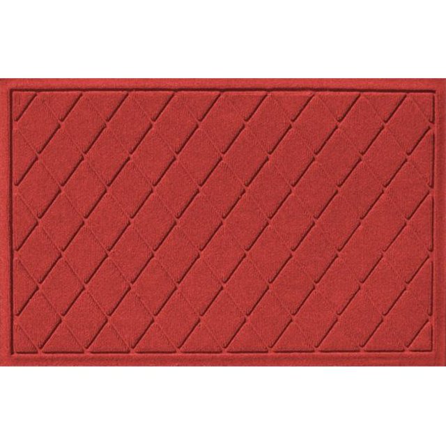 20377650023 Water Guard Argyle Mat in Solid Red - 2 ft. x 3 ft.