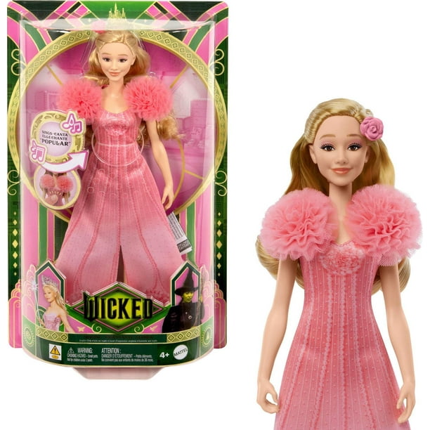 Wicked Singing Glinda Fashion Doll, Posable with Removable Movie