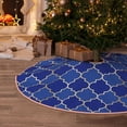 thumbnail image 5 of Sikiie Blue Gold Grid Lantern Shapes Nativity Christmas Tree Skirt, Jesus Christian Winter Holiday Tree Mat Decoration(30-48IN)36", 5 of 6