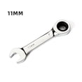 thumbnail image 1 of 1Pcs 8-19mm 72 Tooth Short Handle Ratchet Socket Wrench Spanner Auto Repair Tool 11mm, 1 of 9