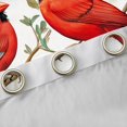 thumbnail image 4 of Manfei Cute Cardinals Curtains Pack of 2 (42x84 Each),Rustic Flower Moth Curtains Blackout,Green White Red Bedroom Curtains For Teens,Ultra Soft Home Decor, 4 of 6