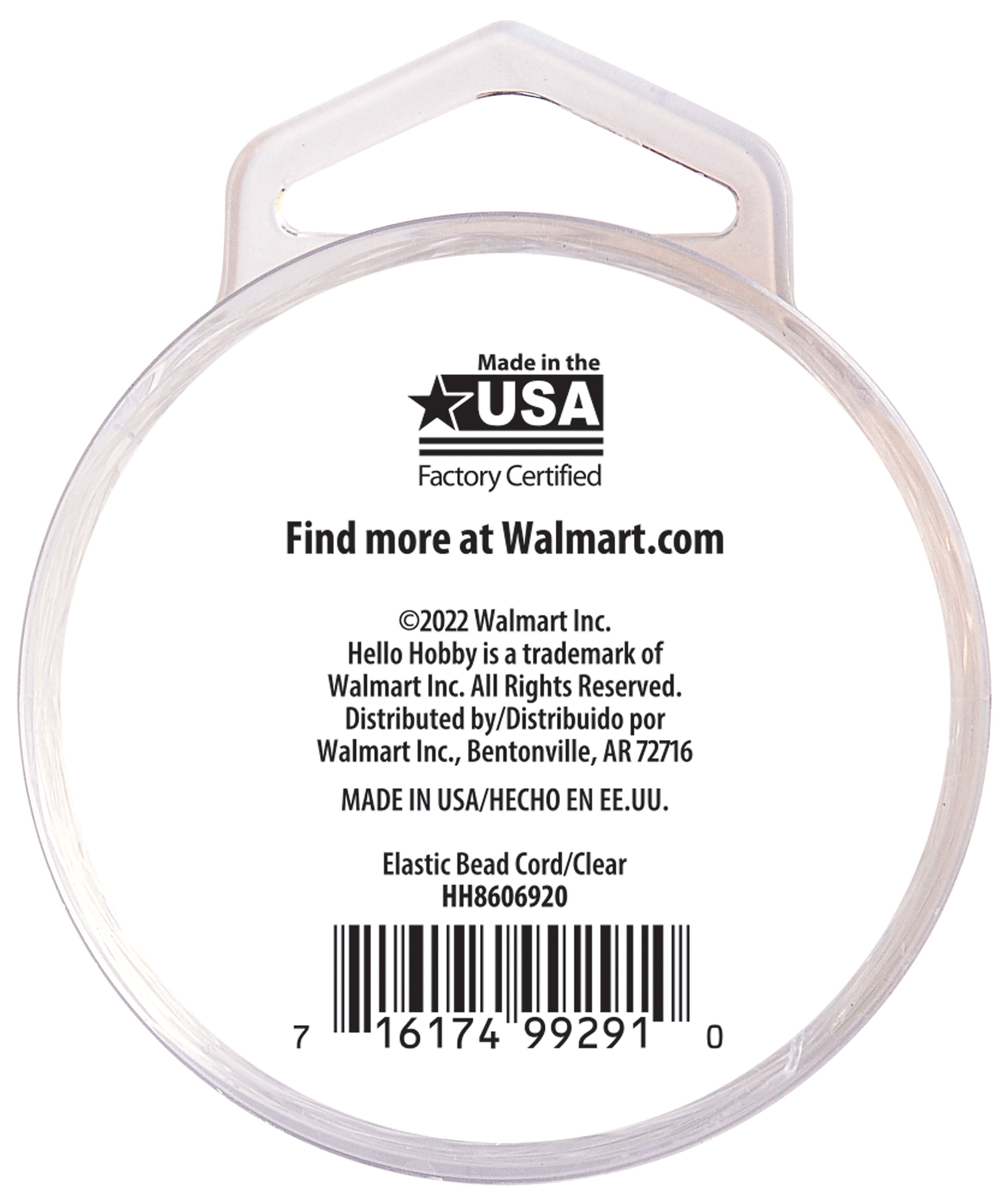 Hello Hobby Stretch Cord 75ft Clear