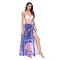 thumbnail image 2 of FORMRS Womens Long Sarong Beach Wrap Semi-Sheer Bikini Skirt Bathing Swimsuit Cover Up, Cat Walking in Street, 2 of 7