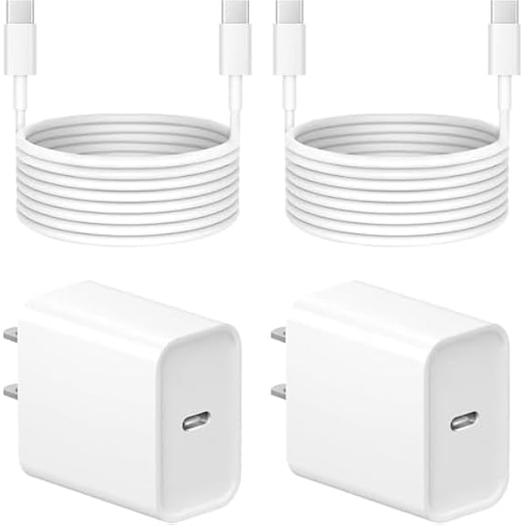 Quyaojz for USB C Fast Charger Block,2-Pack USB C Dual Ports Plug Wall Charger,Type C Power Delivery Adapter Brick Cube Box Compatible With iPhone iPhone 17/16/15/iPad Pro