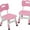 Pink, variant on Kids Chair Adjustable Height Children Chairs Suitable for Children Age 2-8 with Foot Covers for Home Classroom Kindergarten and Children's venues Two-Pack