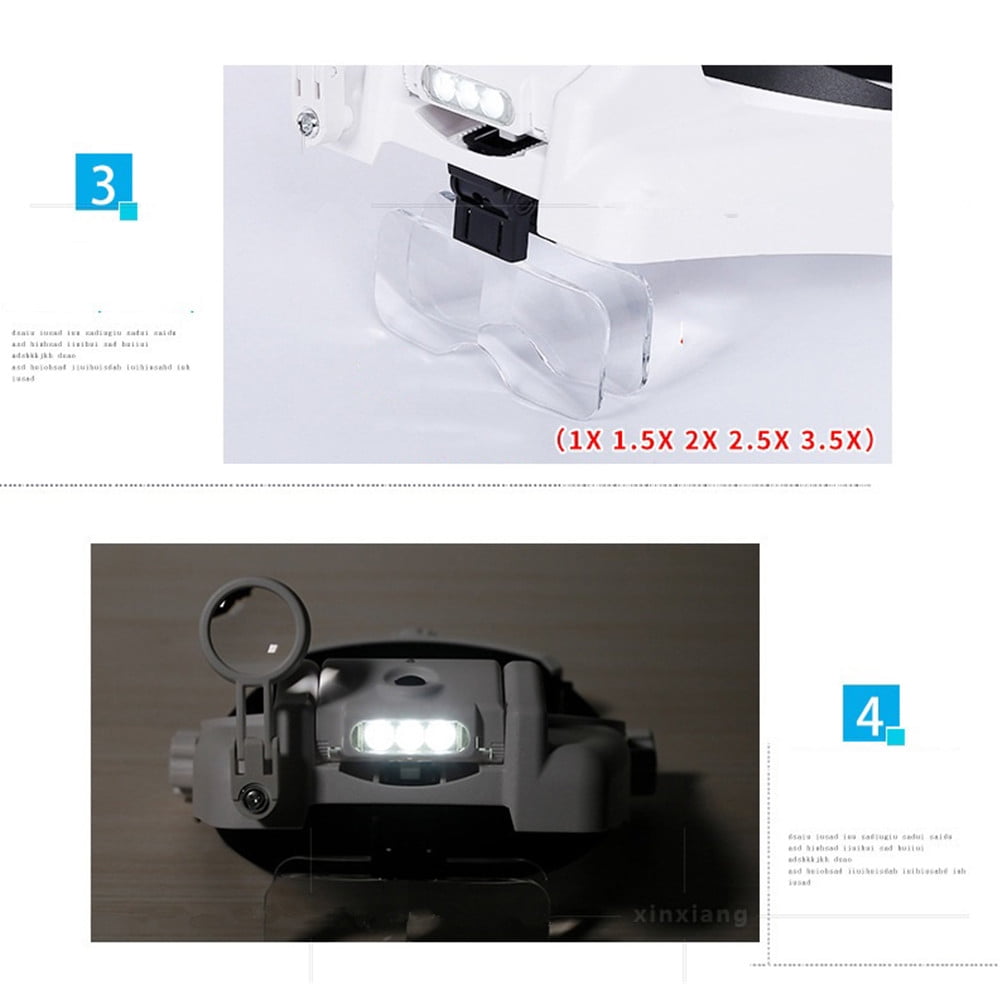ABS 5-Lens Long Standby Glasses Magnifier 31 Multiples Magnifying Glass Magnifier Soldering Loupe Embroidery Part