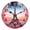 A026, variant on 10 Inch Wall Clock Battery Operated Square Clock for Office, Kitchen, Outdoor, Living Room, Color - Splashed Hummingbird Encounter