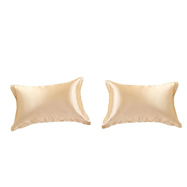2 Piezas Transpirable Reina De Seda Funda De Almohada Ropa De Cama Funda De Almohada Decoración Del Hogar Beige Macarena Funda de almohada de seda 2 piezas