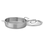 Cuisinart MultiClad Pro 13" Round 5.5 qt Stainless Steel Casserole Dishes, Dishwasher Safe