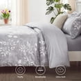 thumbnail image 2 of U by Bedsure Full Comforter Set Grey, Bed in a Bag Full Size Bedding, 7-Pieces Botanical Flowers Spring Comforter, Sheets, Pillowcases & Shams, 2 of 9