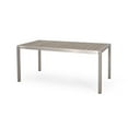 thumbnail image 5 of Christopher Knight Home Cape Coral Aluminum Faux Wood Dining Table by, 5 of 5