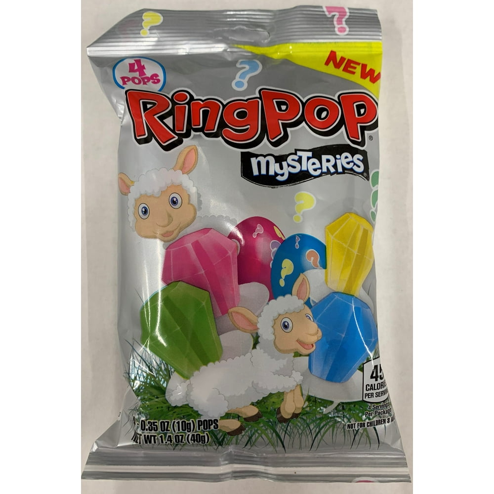Ring Pop Lollipop Easter Basket Candy 4 Count Mystery Flavor Walmart