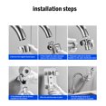thumbnail image 3 of Faucet Shower Head Kitchen Mounted Spray Nozzle Sink Tap Bathtub Extender Spray Handheld Extension Replacement Plastic Hanging Sprayer Tool with Diverter Type 2, 3 of 8
