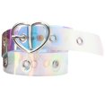 thumbnail image 1 of Femmes Ceinture en Plastique Mode Robe Transparente Ceinture Oeillet avec Boucle de Coeur, 1 of 10