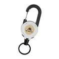 thumbnail image 4 of Retractable Keychain, Retractable Key Reel Heavy Duty ID Badge Holder Telescopic Cable Key Chain Carabiner for Adults, Hiking White, 4 of 7