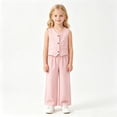 thumbnail image 2 of BOOMNY Girls 2 Peice Suits British Sleeveless Suit Vest Pants Sets for Kids Wedding Formal Dress Sets, 2 of 6