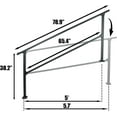 thumbnail image 2 of 6-Step Handrails for Outdoor Steps, HandRail Fit 5 or 6 Steps Outdoor Stair Railing Deck Handrail Black Wrought Iron Hand Rails Kit, 2 of 7