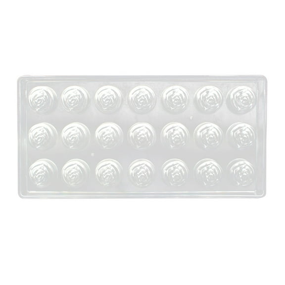 21 Grids Polycarbonate Chocolate Mold, Candy Making Mold, DIY Mold Cookie Tray for Mousse Jelly Candy Chocolate, Cup, , Rose Shape