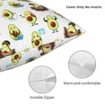 thumbnail image 3 of Fuzoiu Funny Avocado In Mexican Clothes Print Square Pillow Cover,Hidden Zipper Design,Luxury Square Pillow Case, Throw Pillow,Couch Cushion-22"x22", 3 of 7