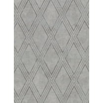 Warner Dartmouth Grey Faux Plaster Geometric Wallpaper, 27-in by 27-ft, 60.8 sq. ft