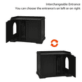 thumbnail image 5 of unipaws Black Cat Litter Box Enclosure Furniture, Kitty Hidden Litter Box Cover, Concealed Litter Box Cabinet, 5 of 8