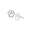 Silver, variant on Howard's Stud Bud Paw Print Gold Stud Earrings for Women