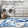 thumbnail image 5 of ODIKA 4'x6' Machine Washable Non-Slip Area Rug, Chinoiserie Floral Elegance Motif High Traffic Rug, Blue, 29165, 5 of 7