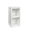 thumbnail image 5 of GZXS Freestanding Modular Wine Cabinet with Glass Holder and Open Storage Shelf, Multi-Purpose Storage Organizer for Home Bar, Kitchen, or Dining Room, 17.8"L x 15.95"W x 35.43"H, White, 5 of 7