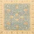 thumbnail image 1 of Ahgly Company Machine Washable Indoor Square Abstract Brown Gold Area Rugs, 8' Square, 1 of 7