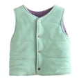 thumbnail image 4 of URMAGIC Toddler Kids Double-wear Warm Fleece Velevt Waistcoat Vest Coat for Baby Girls Boys, 4 of 6