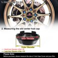 thumbnail image 4 of Unique Bargains 4pcs 60.5mm 65mm Wheel Center Hub Caps Hubcaps Covers Universal Rims Hub Cap Parts for Car Black, 4 of 6