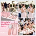 thumbnail image 6 of 12-Piece Pink Mini Handheld Fan and 24 oz Plastic Tumbler Set with Lids and Straws, 6 of 6