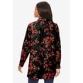 thumbnail image 2 of Roaman's Women's Plus Size Kate Long-Sleeve Crisp Cotton-Blend Button-Front Tunic, 2 of 6