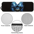 thumbnail image 5 of Uorisanigo Windshield Sun Shade,Blue Lightning Skull Car Sunshade for Jeep Wrangler JK JKU JL JLU 1997-2023 & Jeep Gladiator JT 2020-2023, UV Rays Blocker Sun Visor Shield Keep Vehicle Cool, 5 of 7