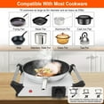 thumbnail image 4 of TeqHome Single Burner Hot Plate 1000W Electric Countertop Stove Portable Coil Heating Hot Plate for Cooking with 5 Temperature Adjustments Handles Silver, 4 of 12