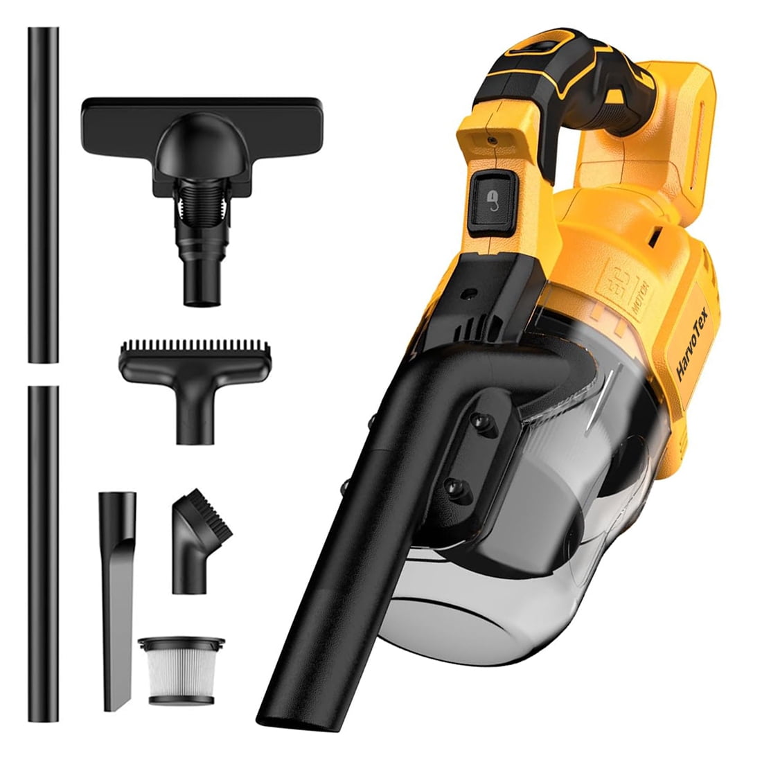 Cordless Vacuum Cleaner for Dewalt 20V Battery, 5-in-1 Handheld Vacuum Cleaner with LED Light and 500W Motor, Portable Vacuum for Car Floor Carpet