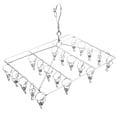 thumbnail image 1 of Laundry Socks Hanger Hat Hanger 20-Clips Socks Hanger Stainless Steel Hat Rack Clothes Hanger, 1 of 8