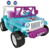 12V Power Wheels Disney Frozen Jeep Wrangler Battery-Powered Ride-On Toy Vehicle with Music & Sounds, for a Child Ages 3-7