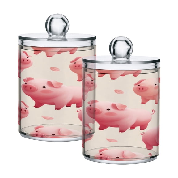 High-value clear storage jars keep life organized and within reach Cute Pink Pig Pattern