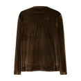 thumbnail image 5 of Inleife Women's Dressy Casual Blouses Women's Fashion Solid Color Long Sleeve Crewneck Casual Shirts Pullover Blouse, 5 of 6