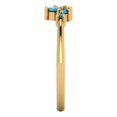 thumbnail image 4 of 0.17 ct Brilliant Round Cut Simulated Turquoise 18K Yellow Gold Band SZ 4, 4 of 6