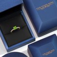thumbnail image 5 of Gem Stone King 14K Two Tone Gold Green Peridot and Lab Grown Diamond Engagement Ring for Women | 0.89 Cttw | Princess 5MM | Gemstone August Birthstone | Size 7, 5 of 6