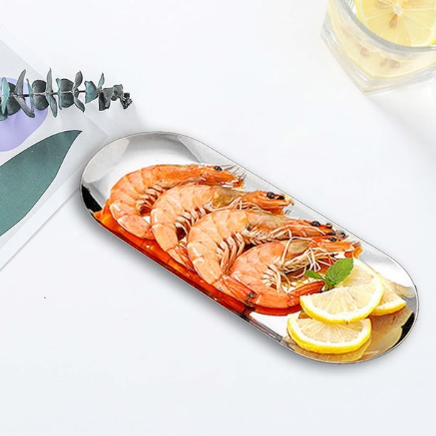 Plato de acero inoxidable para acampar, platos para servir, vajilla apilable reutilizable, plato para ensalada, organizador de frutas para acampar al Macarena Plato para servir