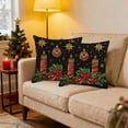 thumbnail image 4 of Hometravel Linen Christmas Pillow Cover, Imitation Embroidery Print Design, Decorative Sofa Cushion Case for Living Room, Seasonal Home Decor, 4 of 6
