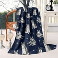 thumbnail image 2 of Siberian Husky Blanket,Comfortable Soft Flannel Throw Blanket,All Season,Warm Lightweight Blankets for Sofa Bed Couch Living Room Chair,60"x80"(150x200cm), 2 of 4