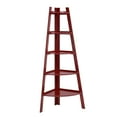 thumbnail image 6 of Danya B. Corner Ladder Five Shelf Bookcase - Cherry Finish, 6 of 6