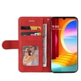 thumbnail image 5 of Compatible LG Velvet2 Case, Leather Wallet Case Stand View Magnetic Clasp Book Flip Folio Phone Cover - Red, 5 of 5