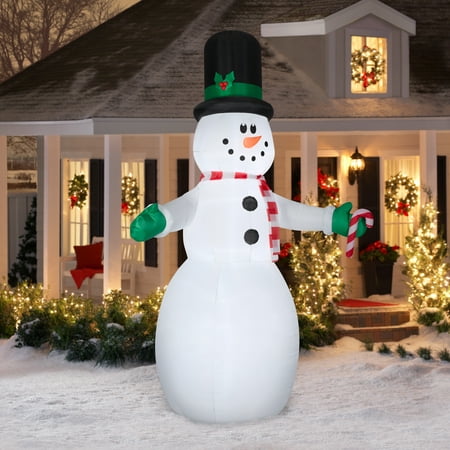 Holiday Time 10 ft Snowman Inflatable by Gemmy Industries - Walmart.com ...