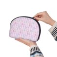 thumbnail image 6 of YFYANG 2 Piece Women's Portable Makeup Bags, Pink Floral Stripes Clutch Travel Toilet Bags Cosmetic Organizer, 6 of 7