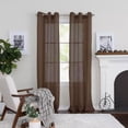 thumbnail image 3 of Miller Curtains Preston Panneau à Oeillets Transparent de 108 Pouces, Brun, 48x108, 3 of 7